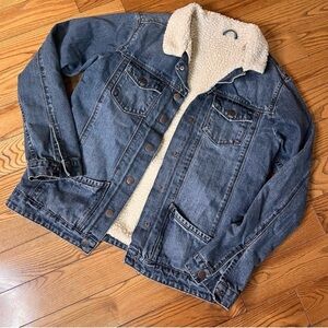 Denim Jacket with Sherpa Lining
